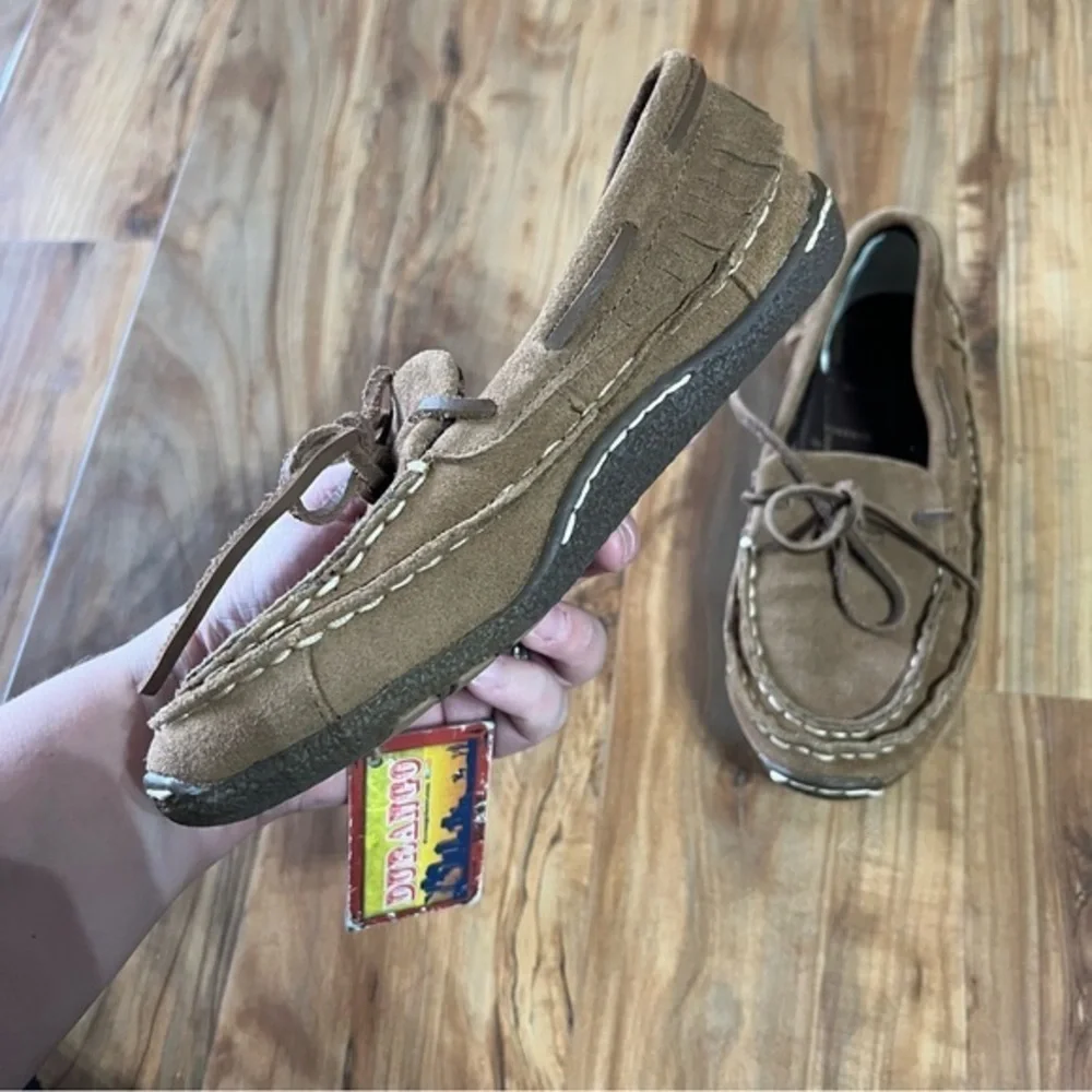 NEW LIL' DURANGO Little Kid Sz 3 Santa Fe Moccasin Loafer‎ Shoe Brown Suede
